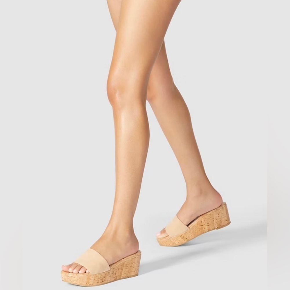 Stuart Weitzman Summer Wedge Platform Slide Sandal - NWT